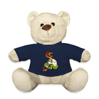 Quetzalcoatl Schädel Azteke Gefiederte Schlange Ma - Teddy - French Navy - Vorne