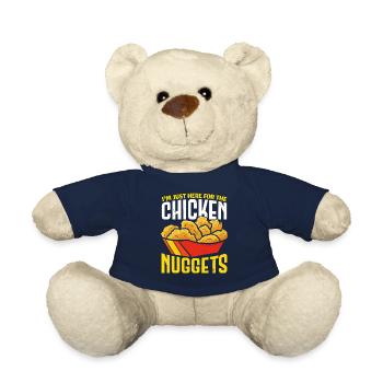 Ich bin nur hier für die Chicken Nuggets Nug Nuggi - Teddy - French Navy - Vorne