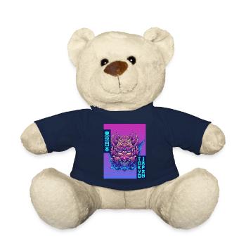 Oni Mask Tokyo Japon Vaporwave Goût Esthétique - Nounours - bleu marine - Devant