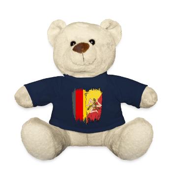 Germany Flag Sicily - Teddy Bear - french navy - Front