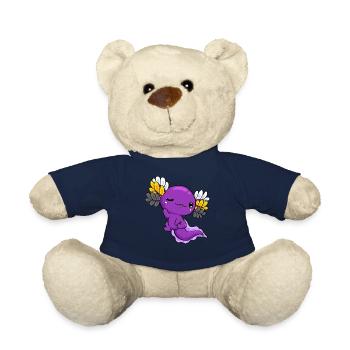 Nichtbinäre Flagge Nichtbinäre Flagge Kawaii Axolo - Teddy - French Navy - Vorne