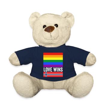 Love Wins Oslo pride Norway - Teddy Bear - french navy - Front