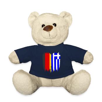 Germany Flag Greece - Teddy Bear - french navy - Front