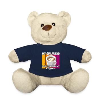 My Girlfriend is hotter than my Coffee - Teddy Bear - french navy - Front