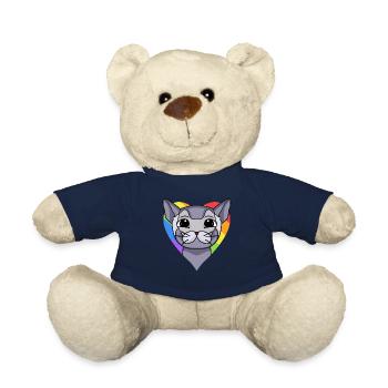 CHAT LGBT British Shorthair Rainbow - Nounours - bleu marine - Devant