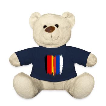 Allemagne Drapeau Russie - Nounours - bleu marine - Devant
