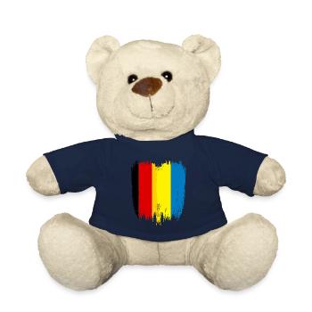 Germany Flag Ukraine - Teddy Bear - french navy - Front