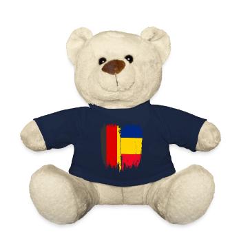 Allemagne Drapeau Roumanie - Nounours - bleu marine - Devant