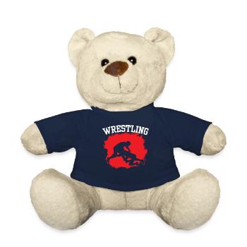 Wrestling Wrestler Wrestling Wrestling Wrestler - Teddy Bear - french navy - Front