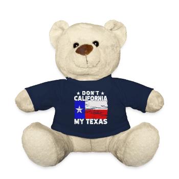 California Texas Texans Texan Pride Sayings - Teddy Bear - french navy - Front