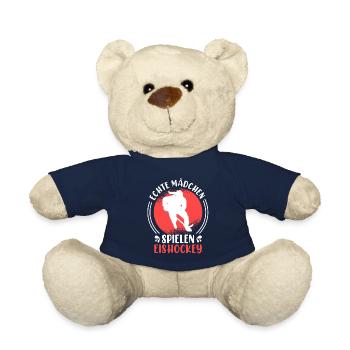 Echte Mädchen spielen Eishockey Damen - Teddy - French Navy - Vorne
