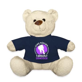 Echte Mädchen spielen Eishockey Damen - Teddy - French Navy - Vorne