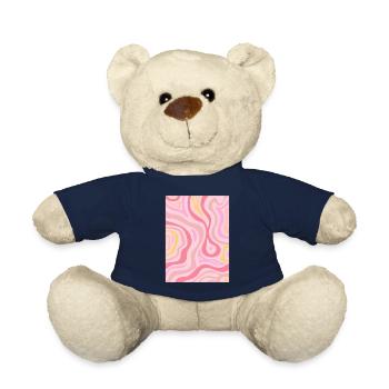 Dänische Pastell-Ästhetik Abstraktes Muster - Teddy - French Navy - Vorne