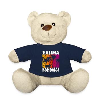 Vintage Exuma Bahamas Pig - Teddy Bear - french navy - Front