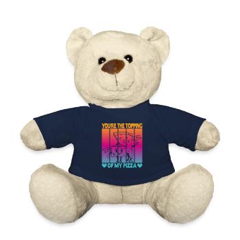 Valentinstag Pizza Partner Liebe - Teddy - French Navy - Vorne