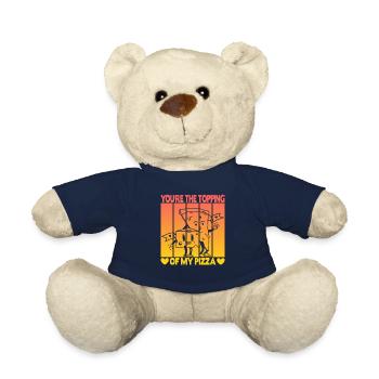 Valentinstag Pizza Partner Liebe - Teddy - French Navy - Vorne