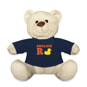R Ente Renteneintritt Rentner - Teddy - French Navy - Vorne
