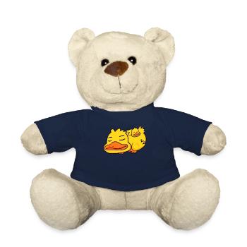Papa Canard avec Bébé Canard - Nounours - bleu marine - Devant