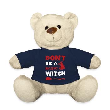 Don't be a basic witch Halloween - Teddy Bear - french navy - Front