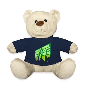Date Mistakes Quote Logo - Teddy Bear - french navy - Front