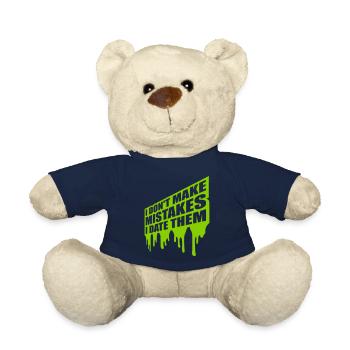 Date Mistakes Quote Logo - Teddy Bear - french navy - Front