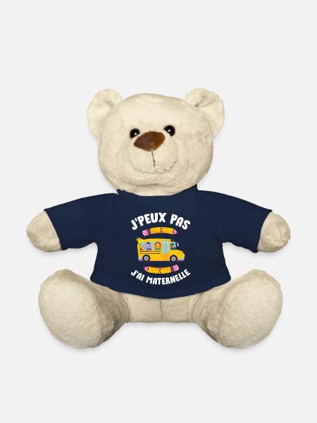 J Peux Pas J Ai Maternelle bus scolaire rentrée - Nounours - bleu marine