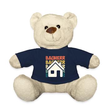 Vintage Bauherr Bauherrin Eigenheim - Teddy - French Navy - Vorne