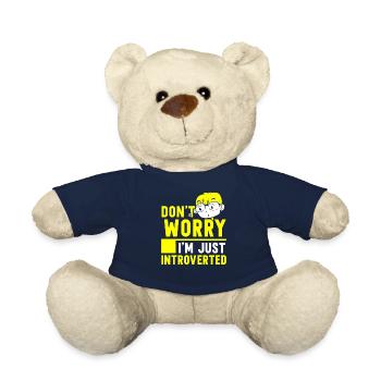 Don't Worry I'm Just Introvert Shy - Teddy Bear - french navy - Front
