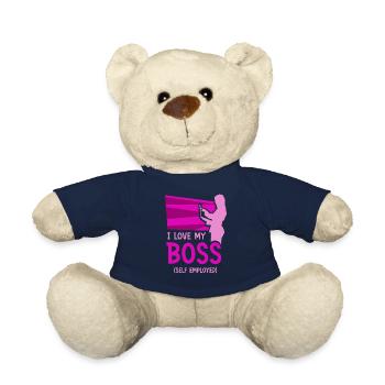 I love my boss self-employed freelancer - Teddy Bear - french navy - Front