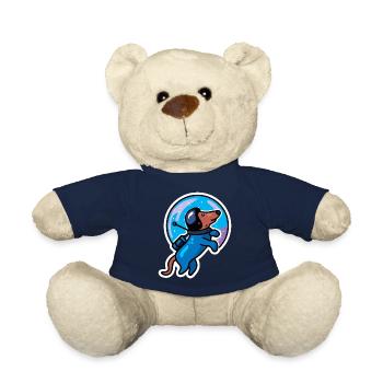 Teckel Cosmonaute amoureux des chiens Teckel - Nounours - bleu marine - Devant