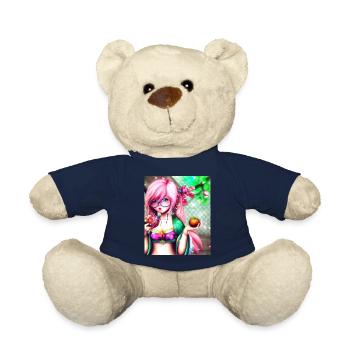 Japan Anime Drawing - Teddy Bear - french navy - Front