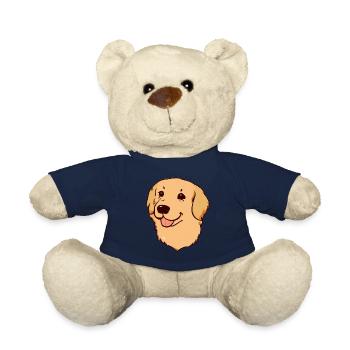 Sweet Golden Retriever Dog Lover Puppy - Teddy Bear - french navy - Front
