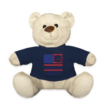 Donkey Pox The Disease Destroying America Funny - Teddy Bear - french navy - Front