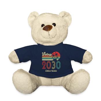 vintage 2030 Vintage Anniversaire Idée Cadeau 2030 - Nounours - bleu marine - Devant