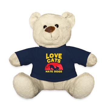 Dear Cats Hate Dogs Pet Lover Cat - Teddy Bear - french navy - Front