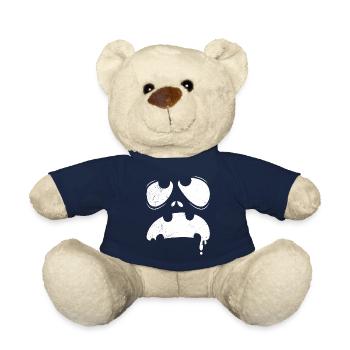 Masque de citrouille Halloween - Nounours - bleu marine - Devant
