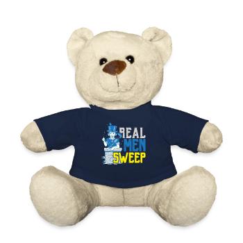 Real men sweep chimney sweep chimney flat - Teddy Bear - french navy - Front