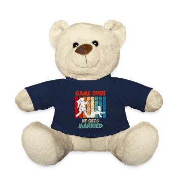 Game over - Husband Groom Jungesellenabschied - Teddy Bear - french navy - Front