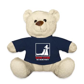 Game Over - Bridal Couple Wedding - Teddy Bear - french navy - Front