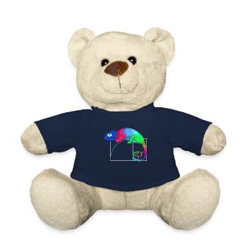 Fibonacci Day Golden Ratio Math Chameleon - Teddy Bear - french navy - Front