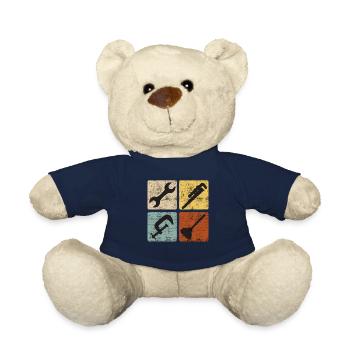Spengler Plumber Plant Mechanic Vintage - Teddy Bear - french navy - Front