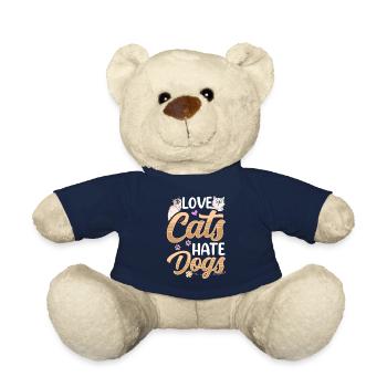 Chers Chats Déteste Chiens Amoureux Pet Cat - Nounours - bleu marine - Devant