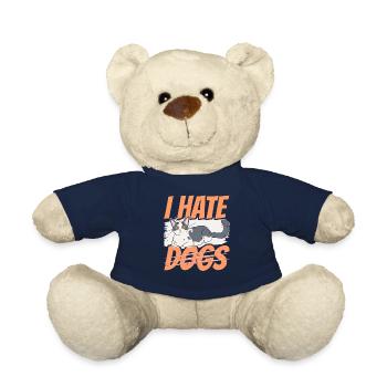 Je déteste les chiens animaux de compagnie chats amoureux des chats - Nounours - bleu marine - Devant