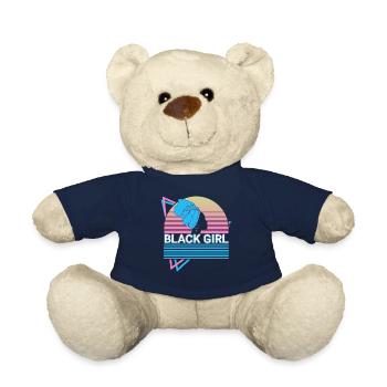 Black Girl Black Story Melanin Schw - Teddy Bear - french navy - Front