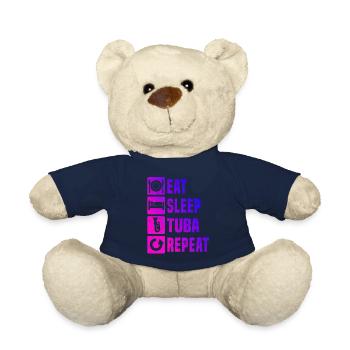 Musique de cuivres Tuba pour hommes Tuba Jouant Femmes Joueur de tuba - Nounours - bleu marine - Devant