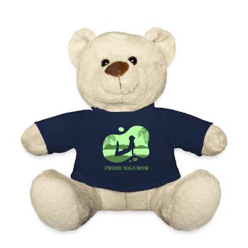 Proud Yoga Mother Mama Hobby Mommy - Teddy Bear - french navy - Front