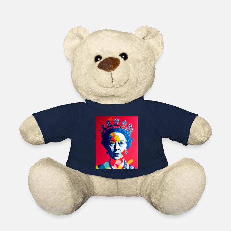 Image abstraite de la reine Elizabeth - Nounours - bleu marine