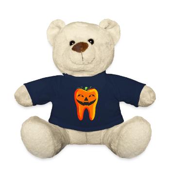 Dentists Tooth Pumpkin Halloween - Teddy Bear - french navy - Front