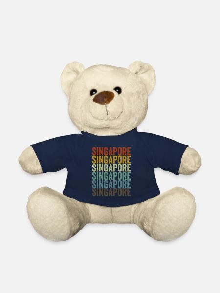 Singapour Singapour Retro Vintage - Nounours - bleu marine