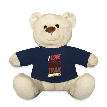 J’adore les courses de trail running trail running - Nounours - bleu marine - Devant